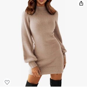 Exlura, Women’s Shore Sweater Dress, Size M, Albaricoque Color